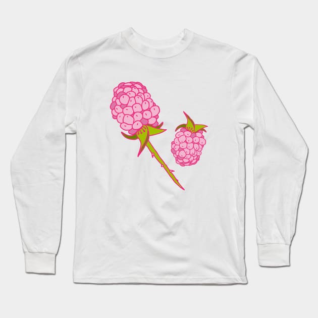 raspberries Long Sleeve T-Shirt by lisenok